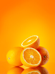 Fresh orange fruits