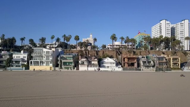Vacation apartment directly on the beach
Stunning aerial view flight pedestal down drone footage
at LA Santa Monica Pier California USA 2018. Cinematic view from above Tourist Guide by Philipp Marnitz