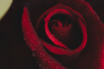 水滴のついた赤い薔薇