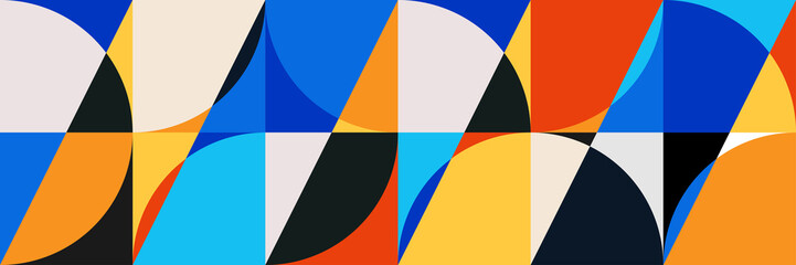 Minimal geometric design banner background, vector template