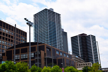 Architecture background of apartment building