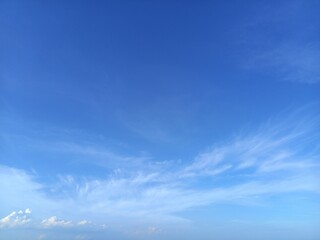 blue sky with soft cloud or cirrus cloud