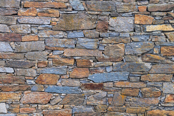 colorful dry stone wall