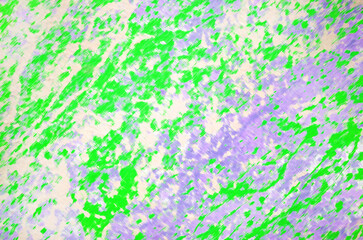Splash brush paint green and purple color on background                               