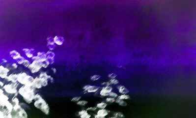White spot with paint stroke and blotch on layers violet gradation to dark background, Abstract effect illustration     