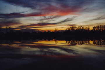 Fototapeta na wymiar colored sunsets