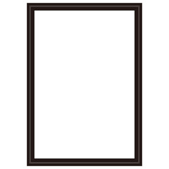 Simple black frame with white lines - vector