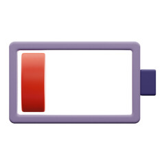 Premium Charge User Interface 3d rendering on isolated background