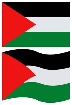 flags of Palestine on a white background