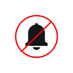 Sound mute bell icon design. vector illustration