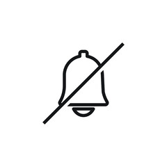 Sound mute bell icon design. vector illustration