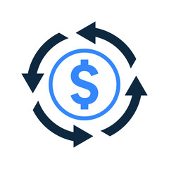 Investment, on, return icon. Simple editable vector illustration.