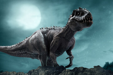 Dinosaur, Tyrannosaurus Rex in the jungle © fotokitas