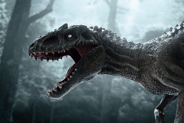 Dinosaur, Tyrannosaurus Rex in the jungle © fotokitas