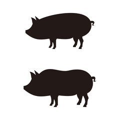 Pig set icon vector illustration sign