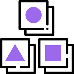 intangible asset flat line icon