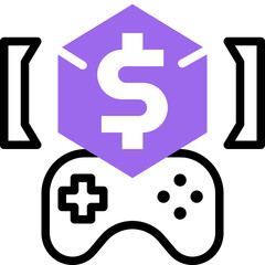 microtransaction flat line icon