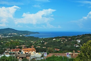 Fototapeta na wymiar Italy-outlook from town Capoliveri on the island of Elba
