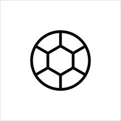 Fototapeta premium Vector Soccer ball on white background. European football logo. Football ball design. Vector illustration