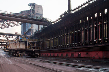 Fototapeta premium Big coke furnace on iron foundry.