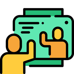 communicate filled outline icon