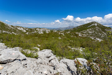 Fototapeta na wymiar Mountain landscape on the Adriatic coast