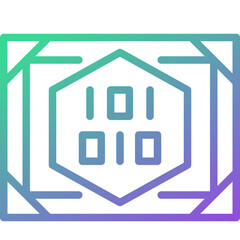 digital art gradient line icon