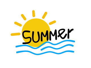 summer icon vector with simple design