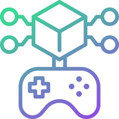 game gradient line icon