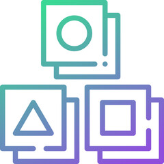 intangible asset gradient line icon