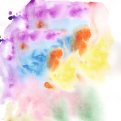 Fototapeta na wymiar multi-colored watercolor stains