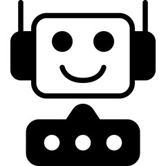 chatbot solid line icon