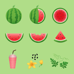 Watermelon and juicy fruit concept of summer food.