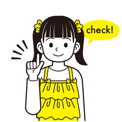 説明するツインテールの女の子