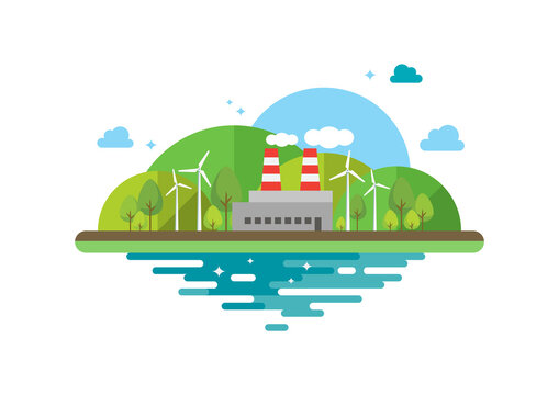 Clean industrial factory building