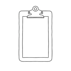 Clipboard and paper sheet page. Business and office tools for paper checklist.