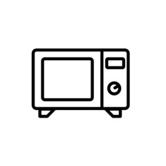 simple microwape icon,  line art
