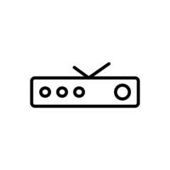 simple radio icon, line art