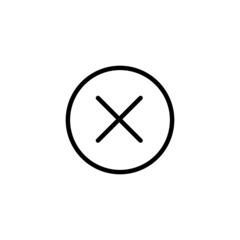 simple cross icon  line art