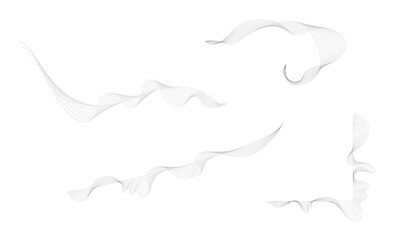 Abstract twisted outline background. 3d futuristic pattern.