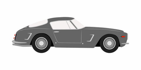 Fototapeta na wymiar Retro car vector illustration with white background.