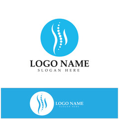 Spine care diagnostics symbol logo template vector illustration design 