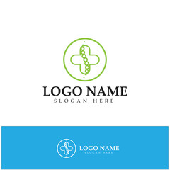 Spine care diagnostics symbol logo template vector illustration design 