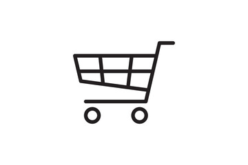 Shopping backet icon. Buy sign for sale, web site, shop retail. Market and commerce store symbol.