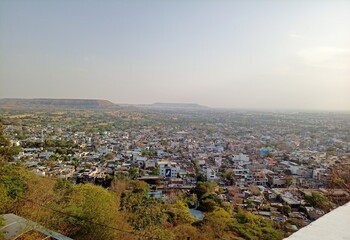 Obraz premium Sunset in view city in Dewas