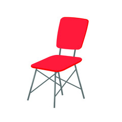 red chair for office or cafe design