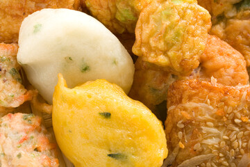 Japanese food, assorted fish cake and fish ball for Oden cooking ingredient