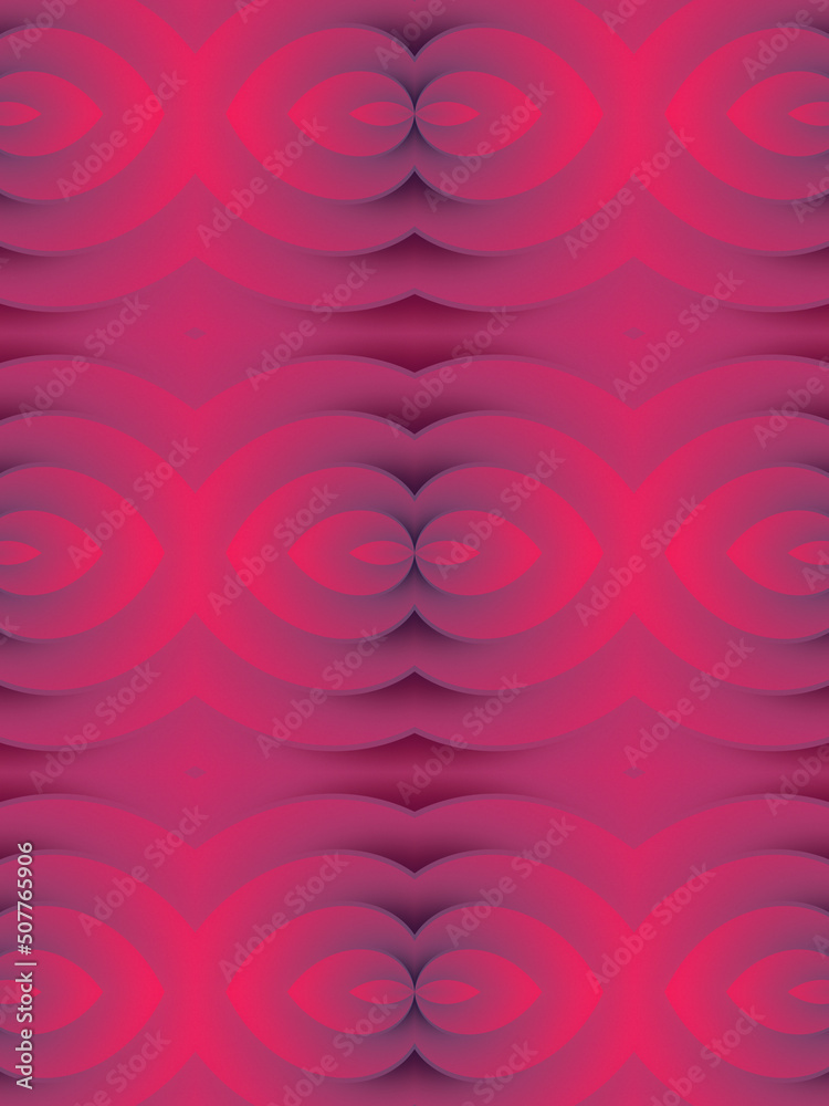 Poster Abstract colorful wave background with trendy gradient in modern style. 3d rendering digital illustration
