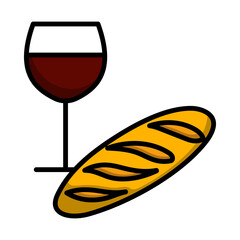 Easter Wine And Bread Icon