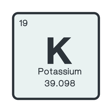 Potassium element from the periodic table